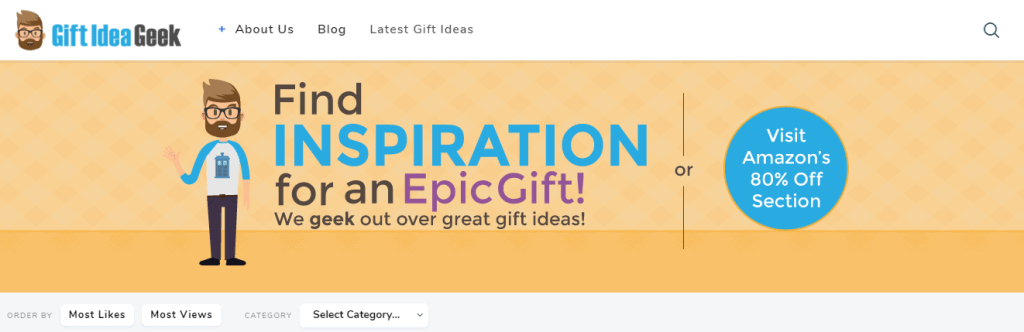 Gift Idea Website Page