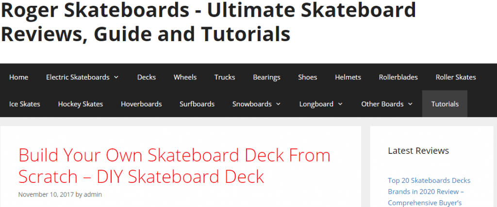 Roger Skateboards Top Informational