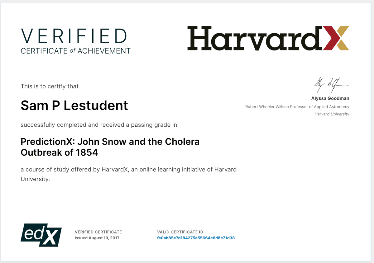 edEx certificate