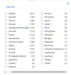 language filter